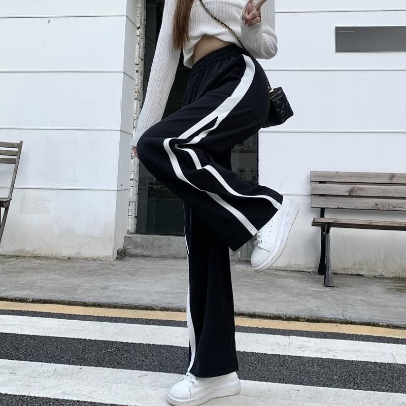 Slimming Mop Wide Leg Pants Women's High Waist Drawstring Pants