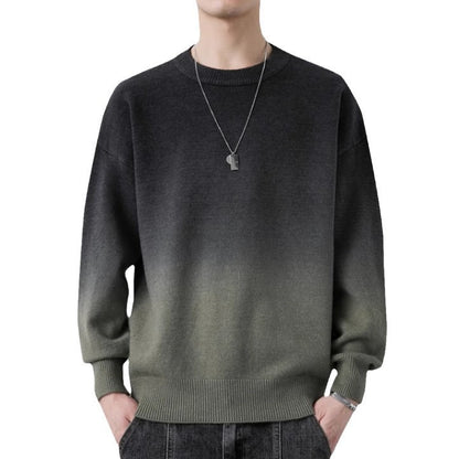 Mens Loose-fitting Crew-neck Sweater