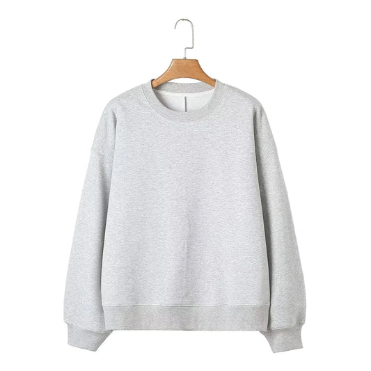 Loose Round Neck Drop-shoulder Long-sleeve Sweater