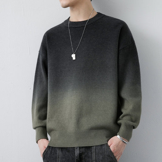Mens Loose-fitting Crew-neck Sweater